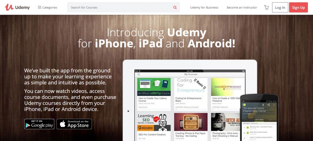 udemy app