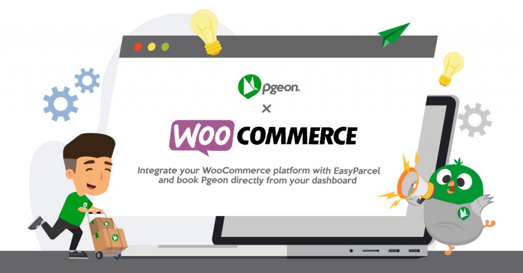 book pgeon directly at woocommerce with easyparcel integration